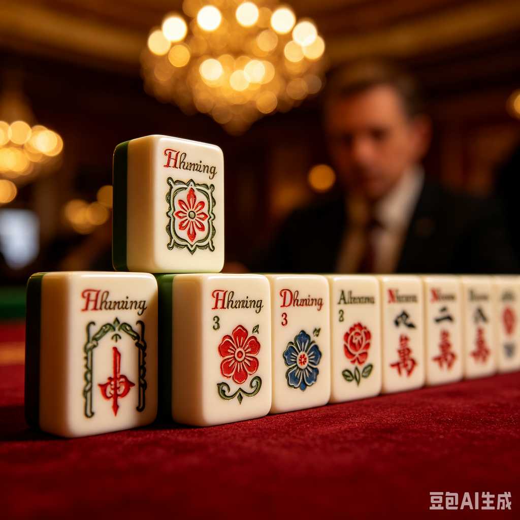 elegant text mahjong tiles